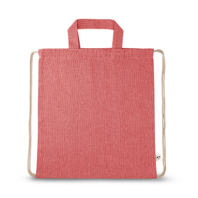 RISSANI. Drawstring bag with recycled cotton (70) and polyester (30 rPET) (140 g/m²)